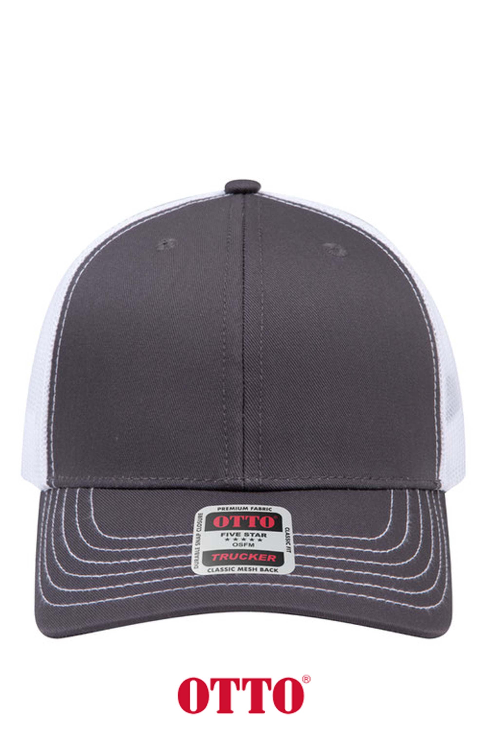 OTTO CAP® 6 Panel Mid Profile Mesh Back Trucker Hat