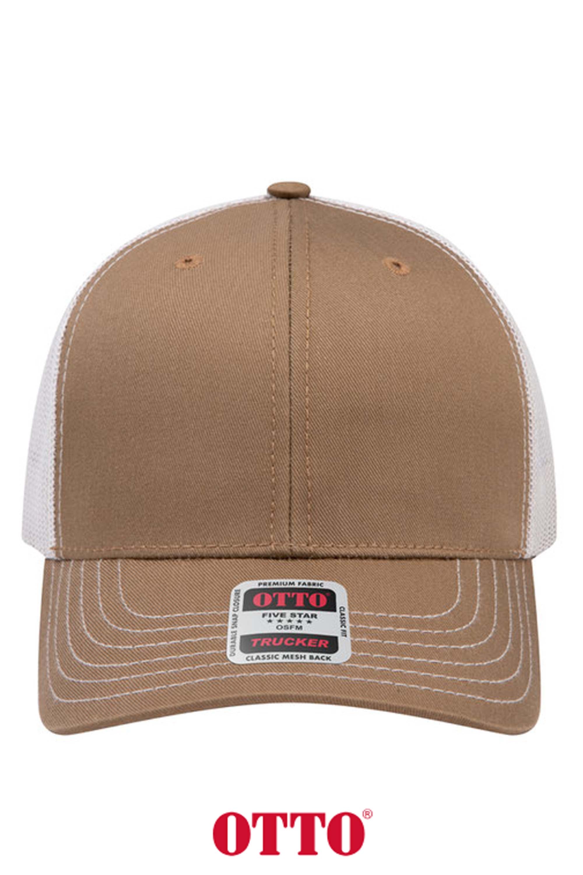 OTTO CAP® 6 Panel Mid Profile Mesh Back Trucker Hat