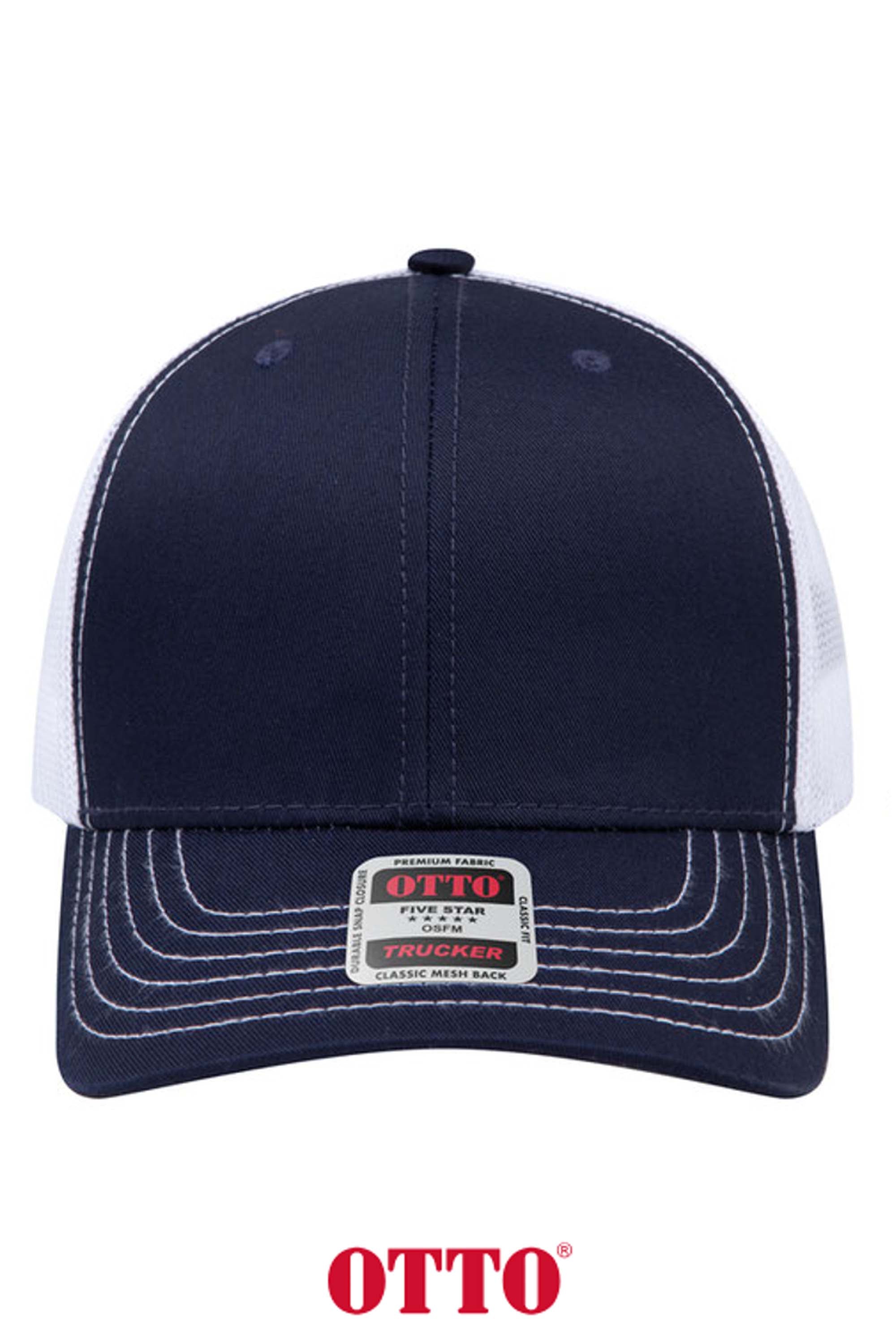 OTTO CAP® 6 Panel Mid Profile Mesh Back Trucker Hat