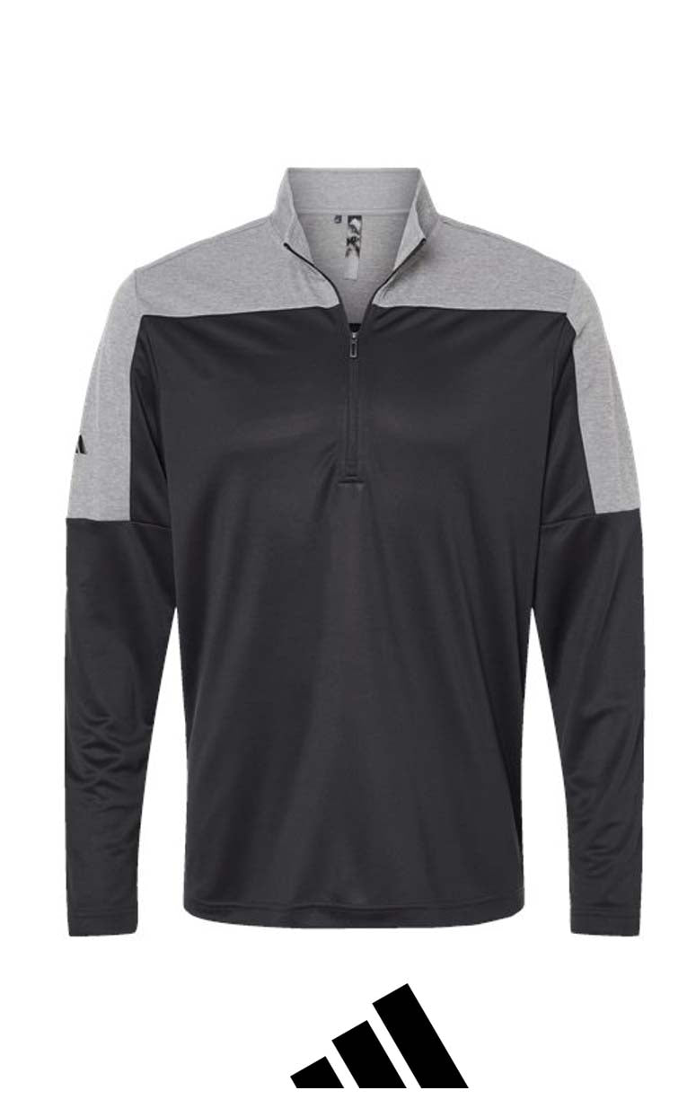 Adidas Men's Ultimate365 Lightweight Colorblocked Quarter-Zip Pullover
