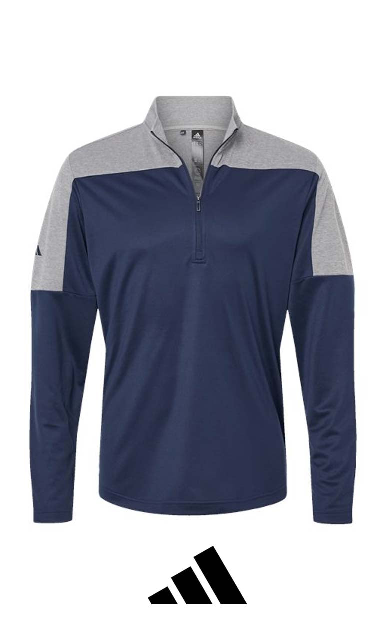 Adidas Men's Ultimate365 Lightweight Colorblocked Quarter-Zip Pullover