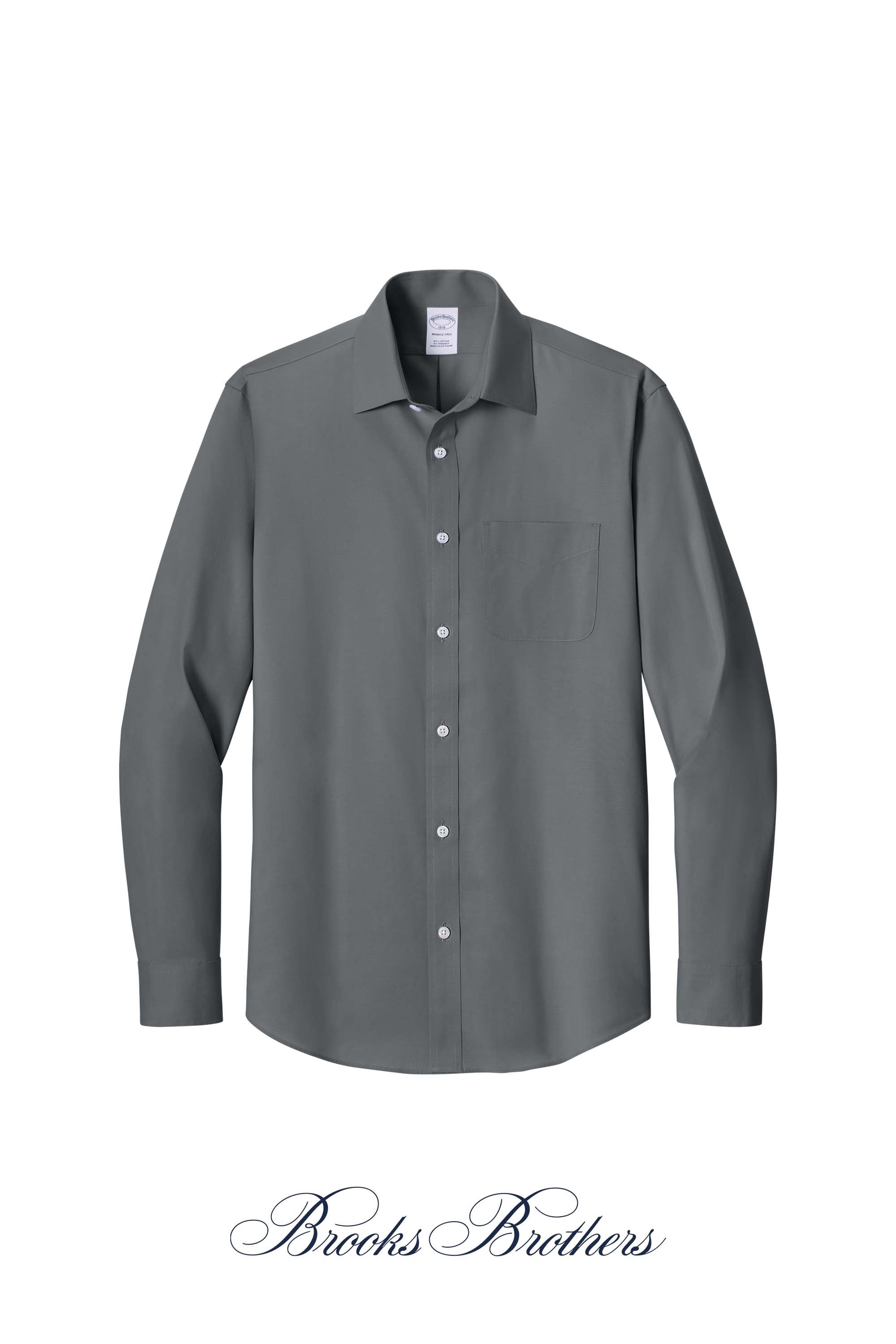 Brooks Brothers® Wrinkle-Free Stretch Pinpoint Spread Collar Shirt