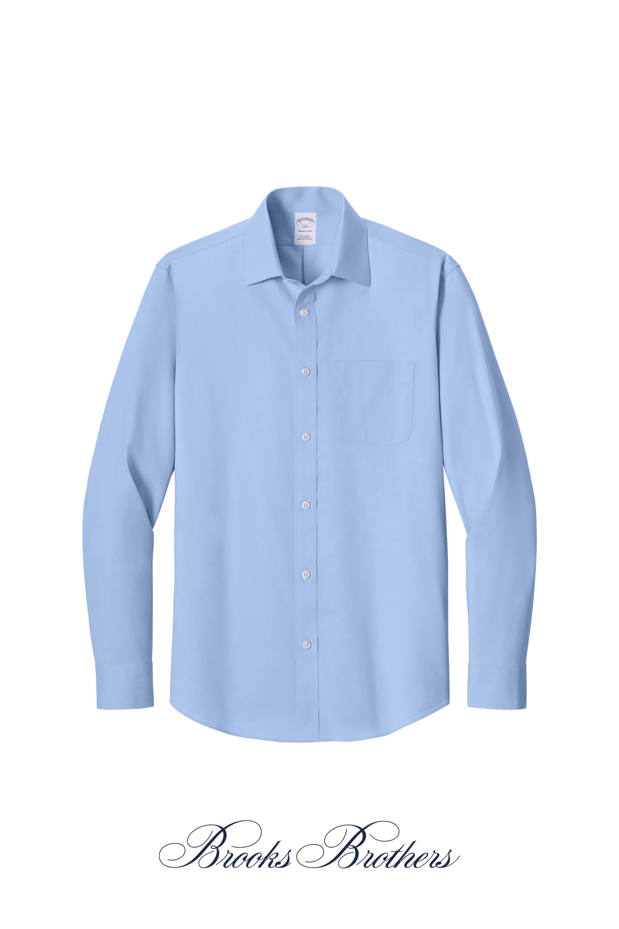 Brooks Brothers® Wrinkle-Free Stretch Pinpoint Spread Collar Shirt