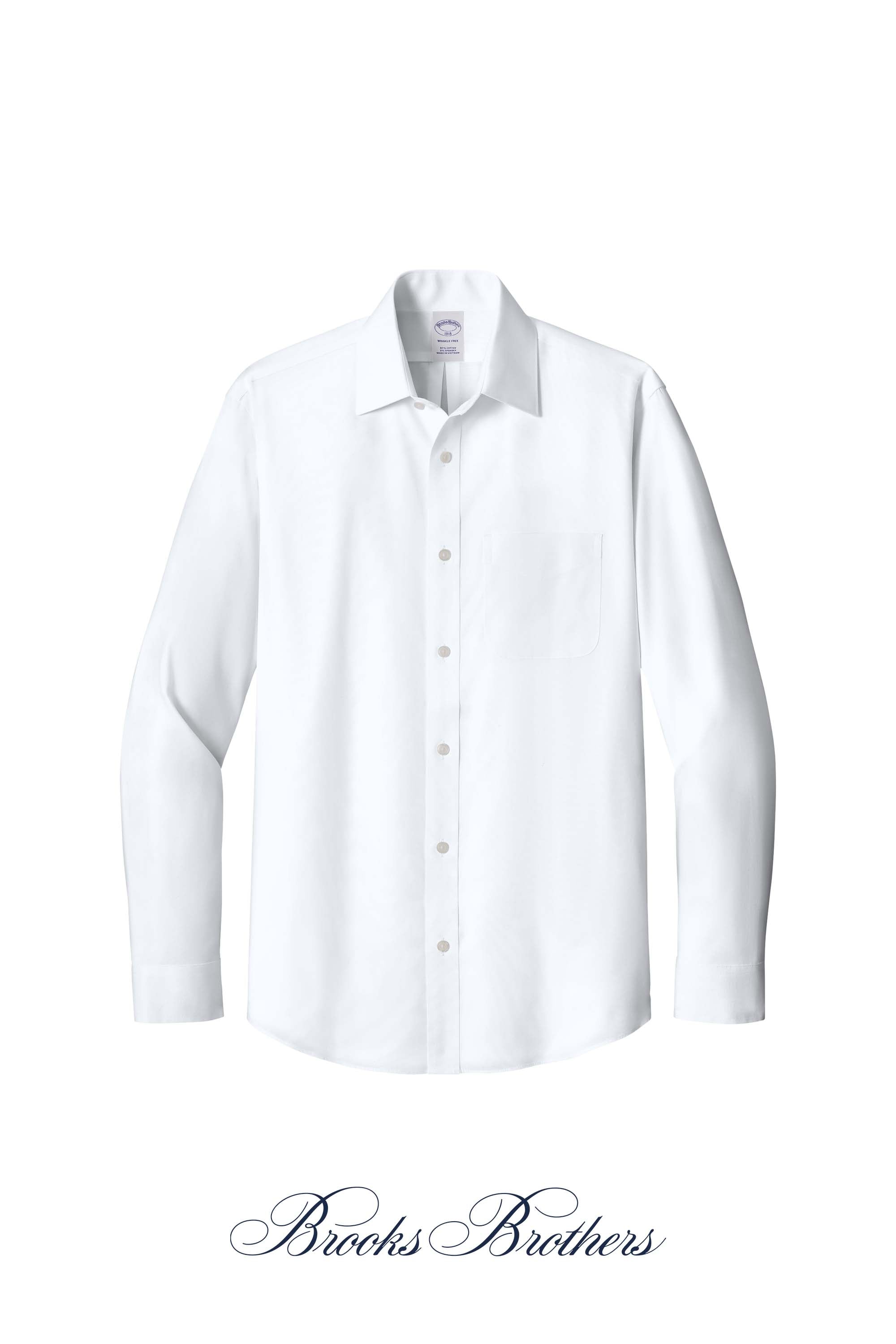 Brooks Brothers® Wrinkle-Free Stretch Pinpoint Spread Collar Shirt