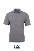 Cutter & Buck Virtue Recycled Stripe Featherlight Pique Mens Polo