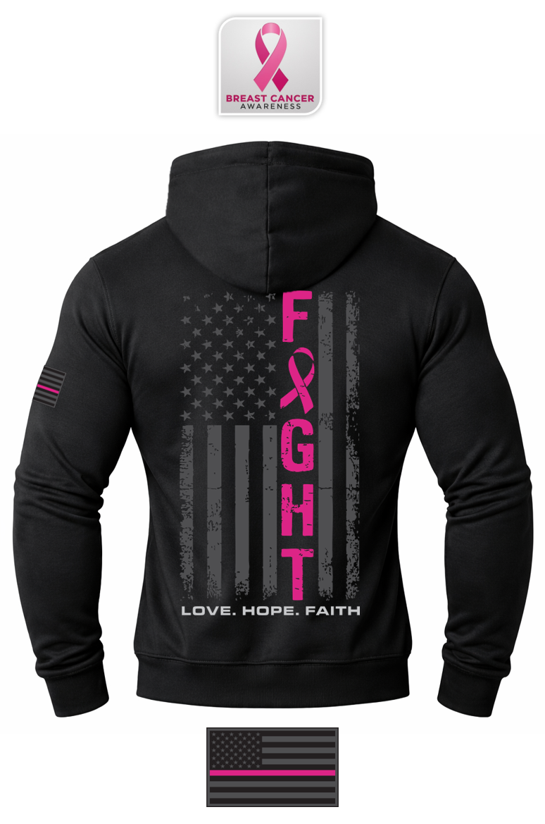 Port & Co™ Core Fleece Pullover Hooded Sweatshirt Breast Cancer Awareness