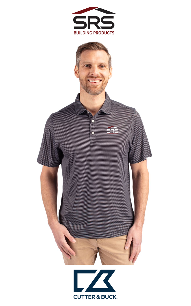 Cutter & Buck Pike Recycled Symmetry Print Mens Polo