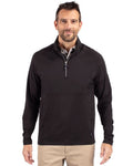 Cutter & Buck Adapt Recycled Soft Knit Stretch Mens Hybrid Quarter Zip Pullover