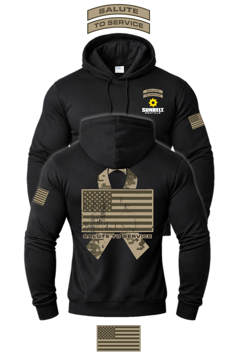 Port & Co™ Core Fleece Pullover Hooded Sweatshirt SALUTE TO SERVICE